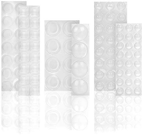 COM-FOUR® 90-teiliges Möbelgleiter Set - Selbstklebende Stuhlgleiter aus Kunststoff - Anti-Rutsch-Filzgleitern in verschiedenen Größen