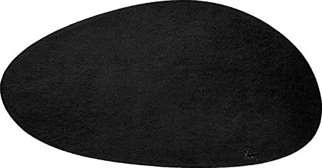 silwy® Metall-Nano-Gel-Platzset Black (Large) in Lederoptik für rutschfeste Magnet-Gläser - abwaschbar und wiederverwendbar - perfekt für Camping, Caravaning und Boating