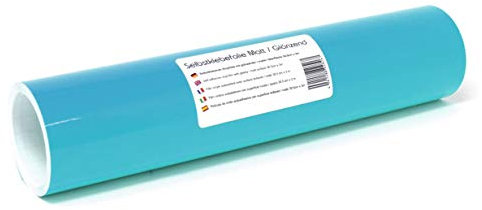 Finest Folia 3m x 31cm Plotterfolie 105 Farben Matt/Glänzend Selbstklebend Bastelfolie zum Plotten Möbelfolie (066 Türkisblau, Matt)