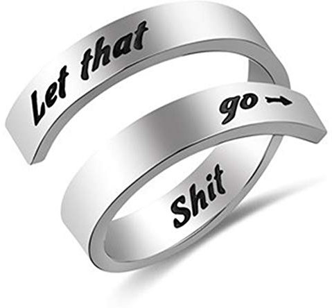 Grabado de Anillos de Acero Inoxidable,Aanillos Inspiradores,Kucheed Joyería,Anillo Ajustable con Palabras de Aliento,Regalos de Graduación de Cumpleaños de Aliento para Hombres,Mujeres,Niños,Niñas