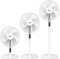 Taurus Ice Brise 3en1 - Ventilador sobremesa, ventilador medio y ventilador columna, digital, control remoto, diámetro 40cm, 3 velocidades, 5 aspas, temporizador, oscilación, inclinación, cable 148cm