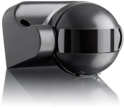 SEBSON® Bewegungsmelder Aussen - 2er Set - IP44 Aufputz, Anthrazit, LED geeignet, programmierbar, Infrarot Sensor 12m / 180°, Wand Montage schwenkbar, 3-Draht