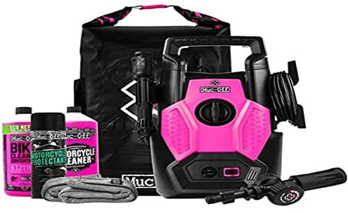 Muc-Off Idropulitrice Portatile per Moto - La Prima Idropulitrice Professionale al Mondo Specifica per Motociclette - Include Detergente Moto Muc-Off, Protettore Moto e Tanto Altro