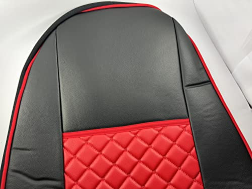 Satz Sitzbezüge 1+1 Rot Öko-Leder Schutzfolien Für LKW