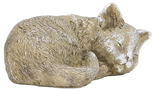 Kunstharz Tier Gedenksteine, Polyresin Katze Engel Grabstein, Trauer Geschenke für den Verlust der Katze, Für immer in unseren Herzen und mit einem Lächeln in Erinnerung für Tribut Gartenstatue(C-1)