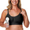 Bravado Designs Hands Free Pumping Bra & Nursing Bra 2-in-1 Seamless for Maternity & Breastfeeding, Black, Large