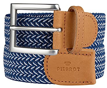 Pierrot Geflochtener Gürtel Herren - Stoffgürtel Stretchgürtel Flechtgürtel Elastischer Gürtel Golfgürtel für Männer - Handwerkliche Herstellung