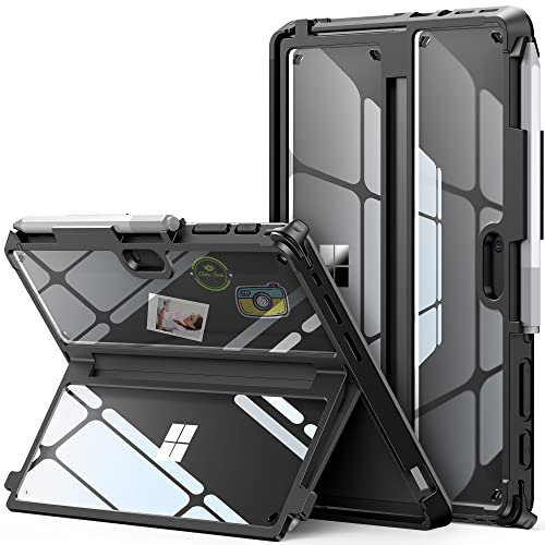 INFILAND Surface Go 3 2021/ Surface Go 2 2020 / Surface Go 2018 Case Cover Compatible with Microsoft Surface Go 3 2021/ Surface Go 2 2020 / Surface Go 2018 Tablet, Multi-Angle, Shockproof, ROHS, Black