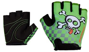 Ziener Kinder CLOSI Fahrrad/Mountainbike/Radsport-Handschuhe | Kurzfinger - atmungsaktiv,dämpfend, Lime Green, XS