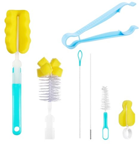 Cepillo Biberones Escobilla Limpia Biberon Limpiabiberones Baby Bottle Brush Limpieza Chupetes Esponja para Biberones Chupetes Pajitas Vasos Botellas de Agua