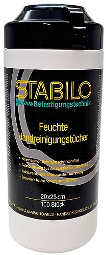Feuchte Handreinigungstücher 100 Stk. im Spendereimer | Universal Reinigungstücher für Hand- und Oberflächen
