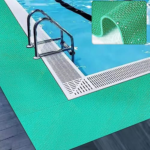 BOTOWI Tapis de Sol pour Piscine 5mm Tapis de Douche, Tapis de Bain Antidérapant pour Fond de Piscine, Tapis Sol Piscine pour Piscine Hors Sol, Tapis de Piscine Tapis de Piscine,Vert,0.9x1m