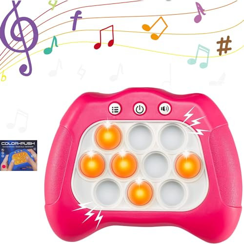 Pop It Spiel, Plopper Spielzeug, Fidget Toys, Pop Up Elektronische Spiele, Pop It Game, Bubble Push It Puzzle, Sensory Toys, Antistress, ADHD und Autismus (Rosa)