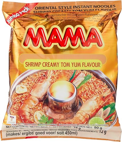 Mama Creamy Shrimp Tom Yum Flavour Noodle 90 g (Pack of 5)