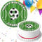 FOOTBALL GRASS PITCH YOUR NAME & AGE BIRTHDAY 7.5 INCH EDIBLE ICING CAKE TOPPER DECORATION FB8482