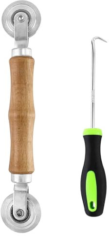 QWORK® Strumento di installazione per zanzariere finestre, Zanzariera a rullo e gancio divaricatore