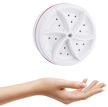 ieron Mini lavadora portátil, turbo lavadora ultrasónica para viajes, camping, viajes de negocios, lavadora de turbina de lavandería con alimentación USB para limpiar calcetines, ropa interior, trapos