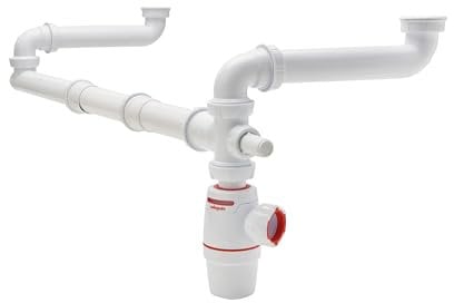 Wirquin, blanc 30723889 Vidage pour lavabo tubulure de raccordement avec siphon