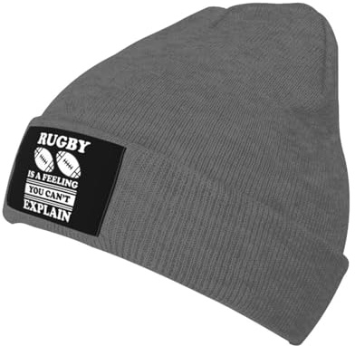 351 Strickmütze Beanie Mütze Rugby Ist EIN Gefühl, Das Man Nicht Erklären Kann Skull Cap Stretchy Dünne Mütze Flexibler Wintermütze Für Laufen, Snowboarden, Motorradfahren