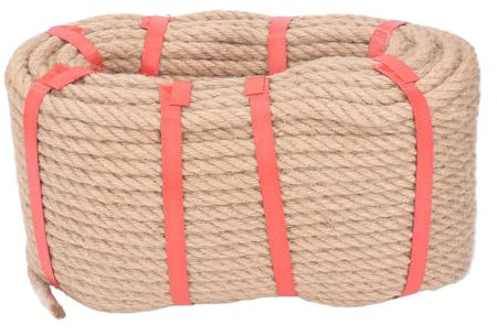 50M Länge Juteschnur Hanfseil Katze Klettergerüst Tauziehen Seil Familienspaß Hanfseil Dekoration Elegantes Accessoire (8 mm)