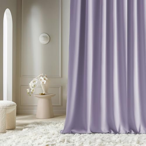 ROOM99 Vorhang mit Kräuselband Aura 140 x 280 cm Breite x Höhe Schiebegardinen Modern Curtain Wohnzimmer Schlafzimmer LILA, 1 Stück
