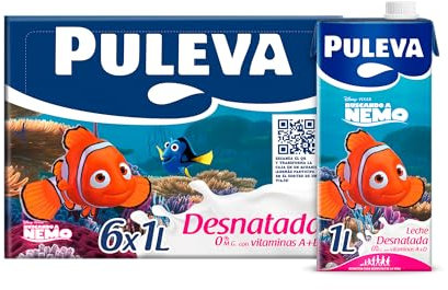 Leche Puleva A+D Desnatada ligera - Edición Especial Disney - Caja 6 litros