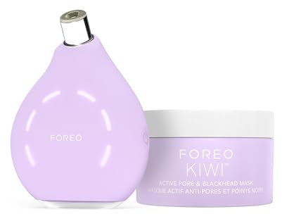 FOREO Smooth & Resurface KIWI derma Microdermabrasion - Extracteur point noir visage + KIWI Masque actif pores et points noirs 100g - Aspirateur point noir - Sans bandelettes - Aspirateur point noir
