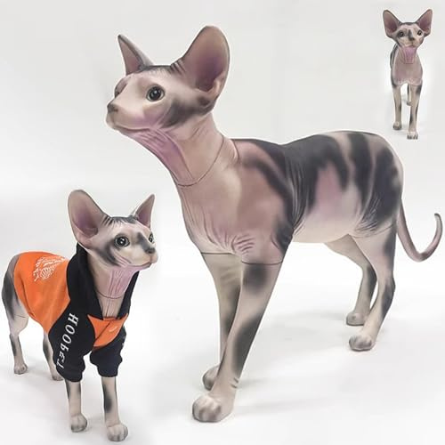Blazea Schaufensterpuppe Abnehmbare Schaufensterpuppe für Katzenkleidung, Kätzchen-Statuenskulptur für Boutiquen/Schaufenster/Bühnenrequisiten, Tragbarer Katzen-Haustier-Schneiderpuppentorso
