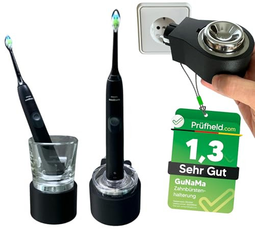 GuNaMa kabellose Steckdosen Zahnbürstenhalterung kompatibel mit Philips Sonicare DiamondClean elektrische Zahnbürsten, Zahnbürstenhalter,Zahnbürste Halterung für Steckdose,Zahn Bürste Halter kabellos