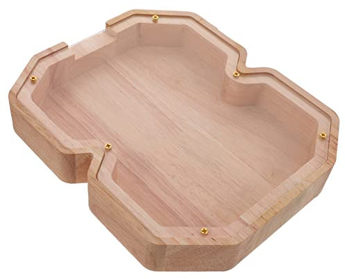 Alasum Transparente Holz-spardose Für Kreative Dekorative Geldbox Für Münzen Und Scheine Für Schlafzimmer Wohnzimmer Büro