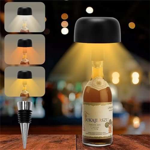 RANJIMA LED Akku Flaschenlampe, Flaschenleuchte zum Stecken, Tischlampe Kabellos mit Touch 3W 1500mAh LED Flaschenlicht Dimmbar Tischleuchte Akku Lampe für Weihnachtsdeko,innen/außen,Restaurants,Bars