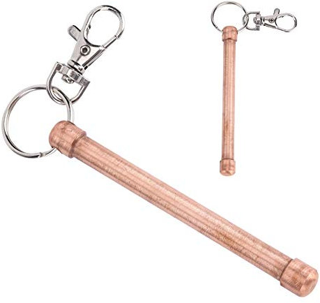 Qukaim Non-Contact Kupfer Türöffner und Tastenbetätiger - Kontaktloser Schlüsselanhänger für Aufzüge, Geldautomaten und öffentliche Oberflächen (Handreinigungsroller Schutz)