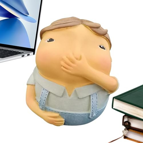 Nlrlo Figur Junge und Mädchen mit Nase, eingeklemmte Nase Skulptur | Seltsame Dekoration für /Mädchen mit Nase haltende Nasen Skulptur für und Mädchen, Badezimmer Deko