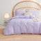 Michorinee Single Duvet Cover Set Soft & Breathable Lilac Purple Bedding Set with Zipper Closure Microfibre Quilt Cover with 1 Pillowcase 50x75 cm