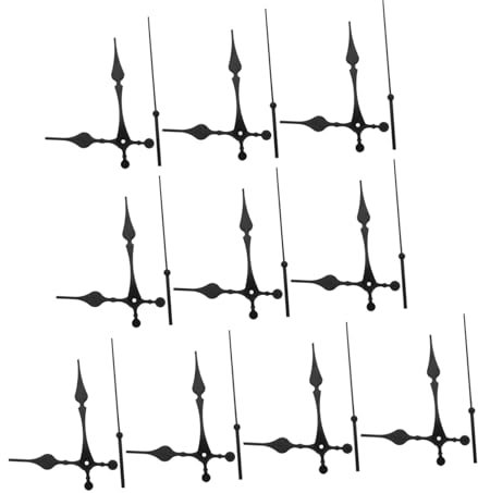 Housoutil 10sätze Teiliges Uhrzeigerset Leise Uhrzeiger Aus Metall Langlebig Leicht DIY Ersatzteile Für Wanduhr Reparatur Vielseitig Passend Einfache Montage