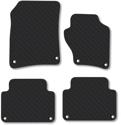 Audi Q7 (2006-2015) 5mm Rubber Car Mats | Heavy Duty Rubber Tailored Fit Floor Mats Full Coverage Durable Waterproof Accessories Easy Clean Anti Slip Made in the UK