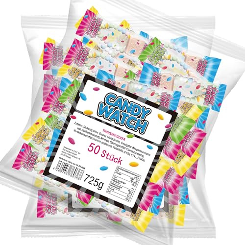 Wurfmaterial für Karneval - Traubenzucker Uhren - 100 Stück einzeln verpackt - Karneval und Fasching - 1,45kg