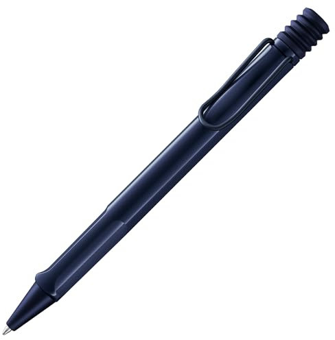 Lamy safari dark dusk Kugelschreiber - zeitlos klassicher Kuli mit ergonomischem Griff & robustem ASA-Kunststoff - inkl. Großraummine M 16 in Strichbreite M in schwarz