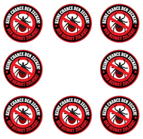 Sammys Shirt Store 24 Stück Aufkleber 4cm rund Keine Chance den Zecken Sticker Sparpack gut haftend Aktiv Werden 4 cm