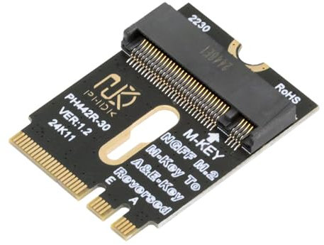 NFHK M.2(A+E Key) 2230MM to NVME M-Key Extension Card Adapter for Motherboard NVME SSD Hard Drive Port Extension 2230/2242/2260/2280MM