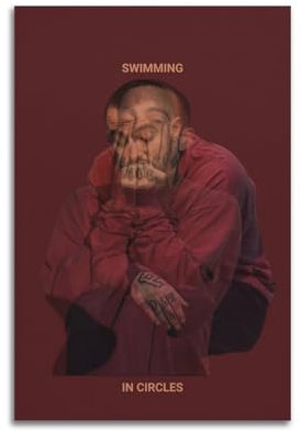 JhhAAwllpp Mac Miller-Poster, Motiv: Swimming in Circles, Film- und Musikalbum, Poster, Heimkunst, Wand