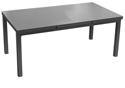 Green Spirit Gartentisch Chicago - ausziehbar, 180-240x100x75cm, grau, für 4-8 Personen, Aluminium - Ausziehtisch, Garten-Tisch, ESS-Tisch für Garten & Terrasse