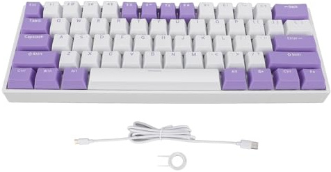 Dsacxixai Tastatur, 61 Tasten mehrerer Beleuchtungsmodi RGB Wilberry Connection USB Mechanical Tastatur zum Spielen des Geschäfts