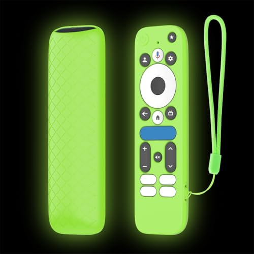 Remote Case Kompatibel für onn.Google TV Box 4K Pro 2025 Fernbedienung Schutzhülle, Stoßfeste Silikonhülle, Anti Drop Remote Sleeve (Leuchtendes Grün)