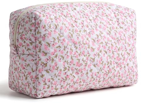 Floral Hair Tool Bag for Travel - Case Compatible with Dyson, Red Pattern Dustproof Organiser Pouch