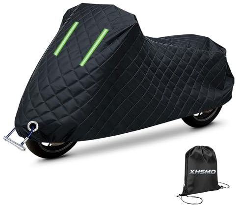 Thickened Motorcycle Cover compatible with TVS Raider Raider and XRt — Oxford Cotton Material, Lockable; Protects Against Hail, Rain, Snow, and Dust