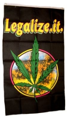 Fahne Hanfblatt Legalize it 90 x 150 cm Fahnen Flaggen