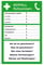 Betriebsausstattung24 Aushang Notfall Rufnummern - PVC-Folie, selbstklebend - 30,0 x 20,0 cm - Mit Freifeldern zu Selbstbeschriftung