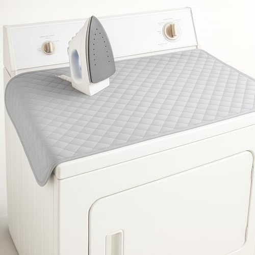 Magnetic Ironing Mat for Washer Dryer, 18 x 31 Inch Quilted Ironing Pad