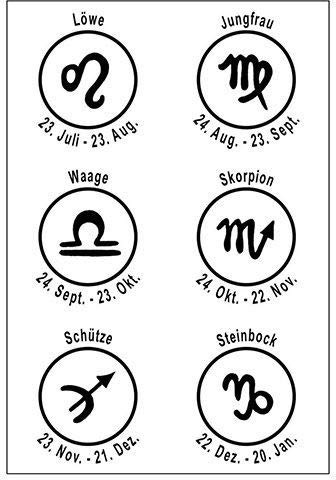 Efco Stempel Clear Sternzeichen 2 , transparent, A7/ 74 x 105 mm, 6-teilig